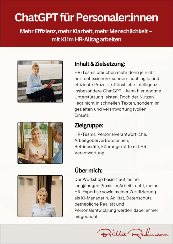 Workshop Britta Redmann Köln ChatGPT für Personaler_innen